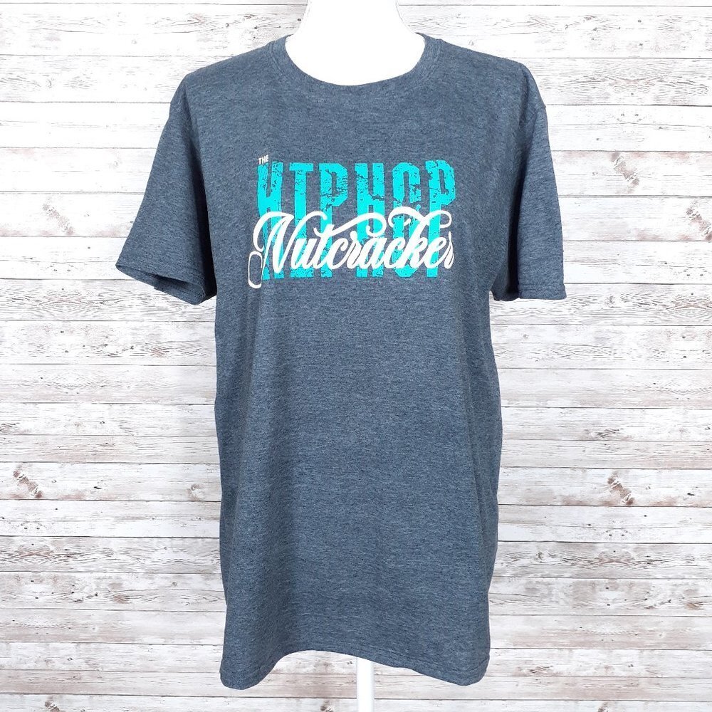 The Hip Hop Nutcracker Womens Tee L Gray Short Sleeved 40A